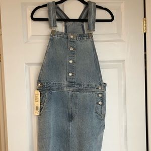 NWT levi’s denim overall dress Size XS